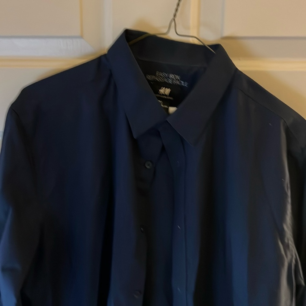 H&M navy slim fit dress shirt
